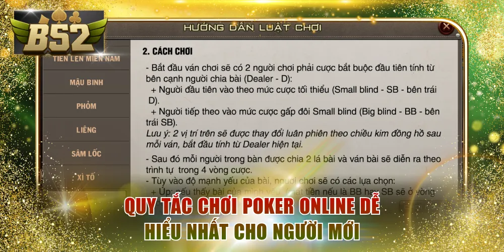 Quy tắc chơi Poker online dễ hiểu nhất cho người mới